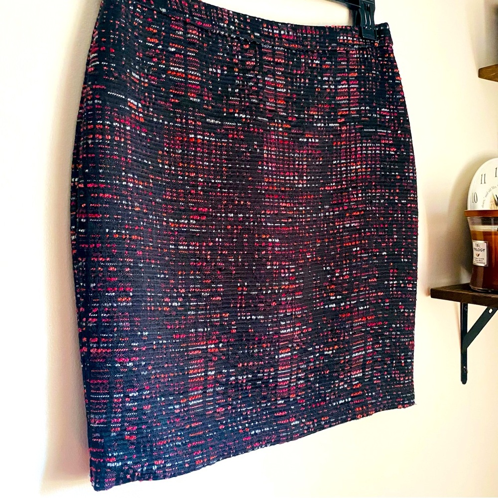 New Loft Ann Taylor Women’s Boucle Pencil Skirt Sz 6 Lined Colors: Pink Black